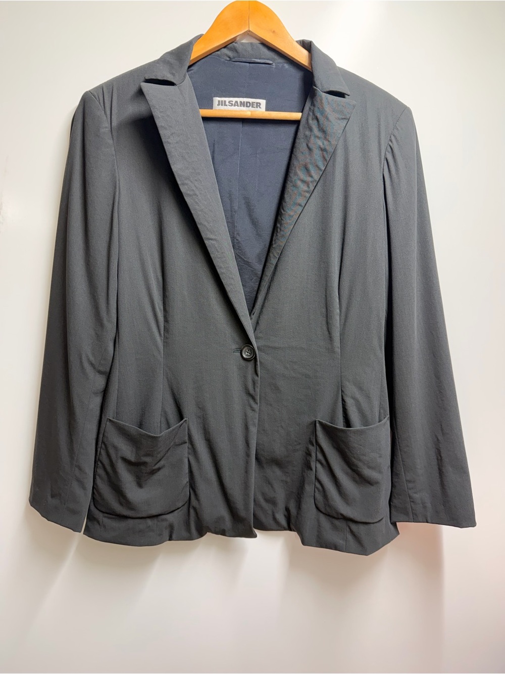 Jil Sander black blazer wool size xs (34) designer woman quiet luxury
